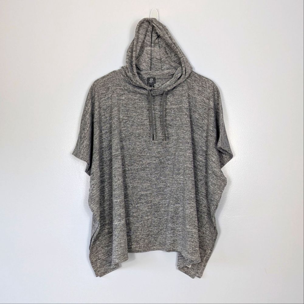 Gap Fit Drapey Oversized Hooded Poncho XS Gray